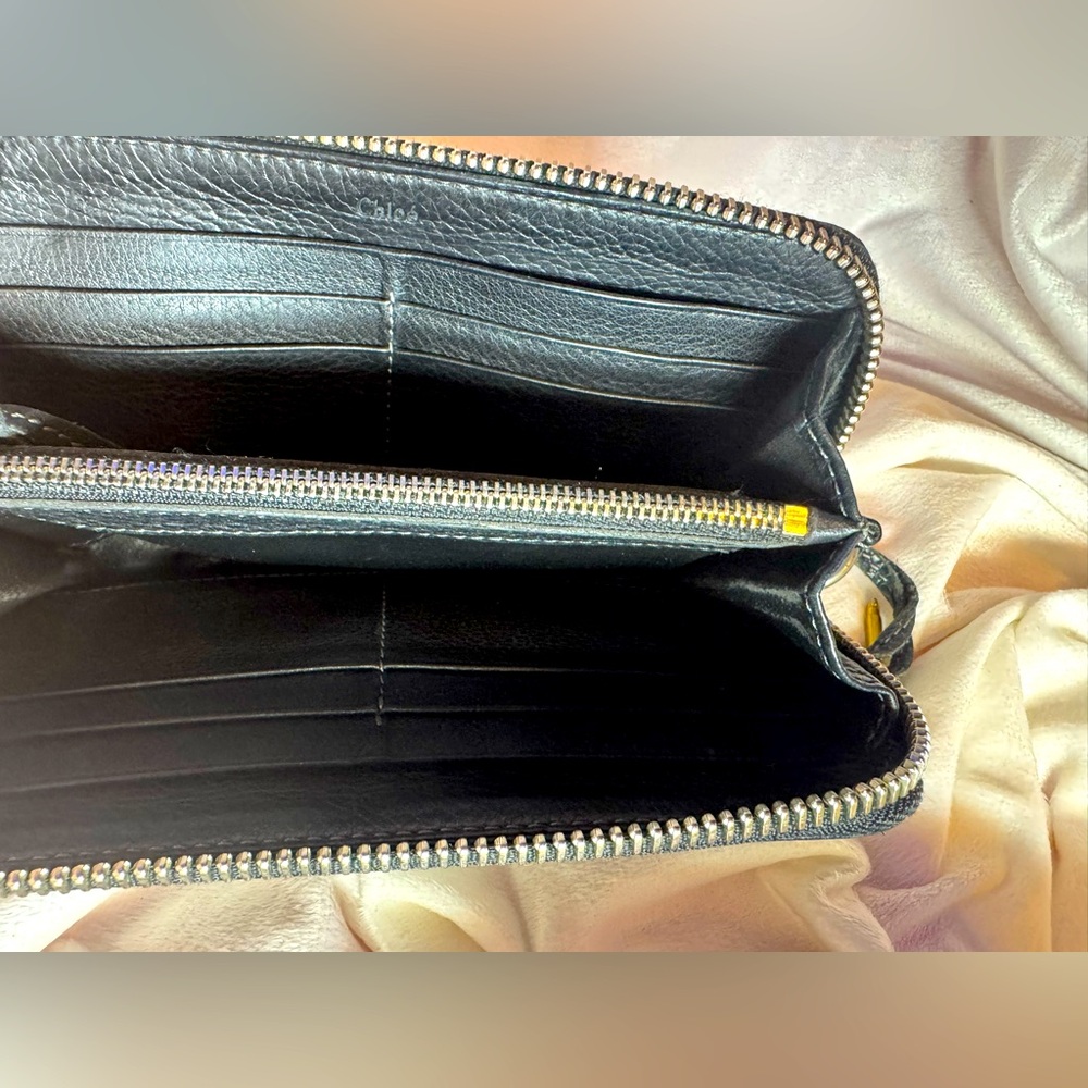 Chloé Paddington Zip Wallet in Black Leather Vintage Collector’s Piece - Picture 9 of 12